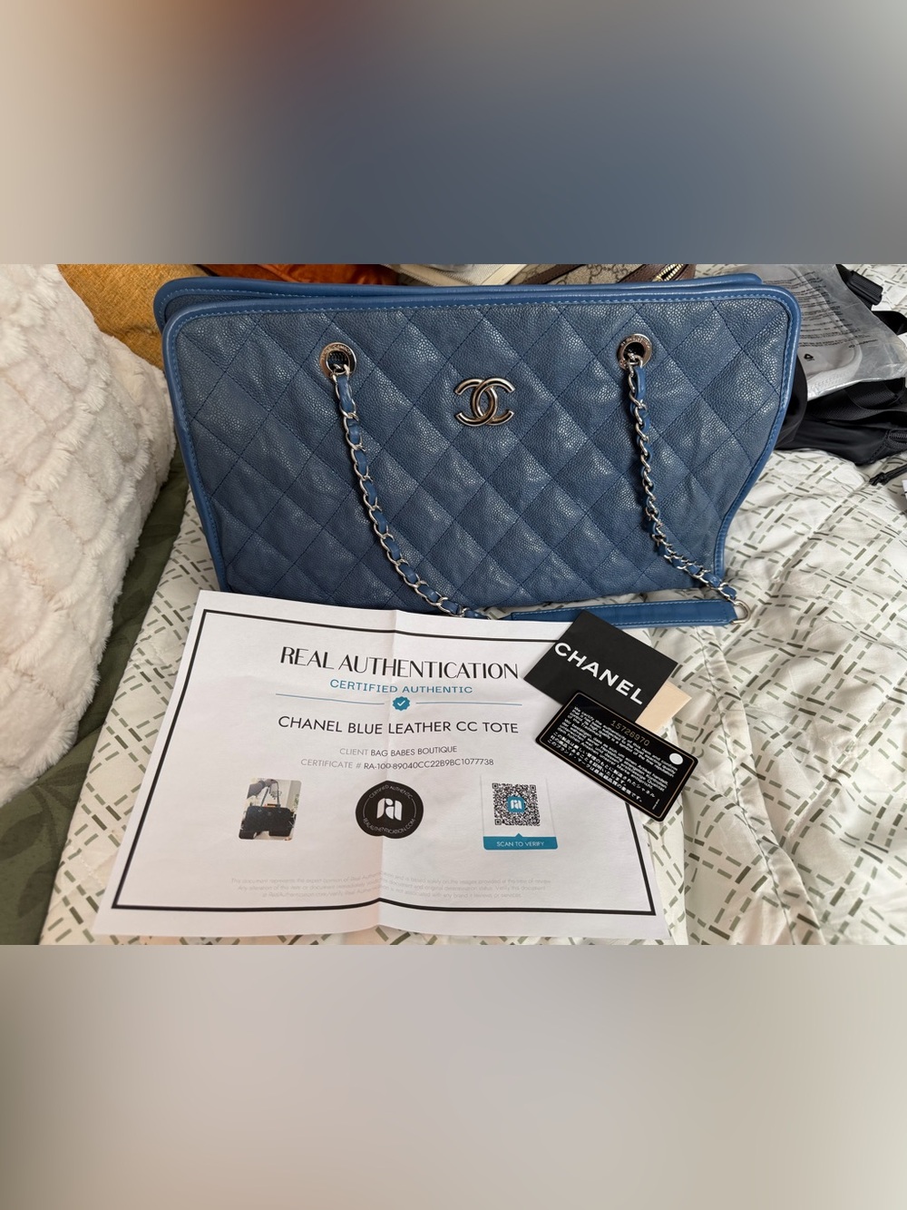 Chanel Blue Caviar CC Chain Tote – Authentic | COA Included